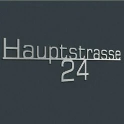 Edelstahl Hausnummer Straßen Schriftzug Selbst Gestalten TYP3 -Türschilder aus Edelstahl Geschäft edelstahl hausnummer strassen schriftzug selbst gestalten typ33