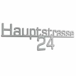 Edelstahl Hausnummer Straßen Schriftzug Selbst Gestalten TYP3 -Türschilder aus Edelstahl Geschäft edelstahl hausnummer strassen schriftzug selbst gestalten typ34