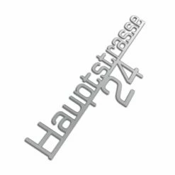 Edelstahl Hausnummer Straßen Schriftzug Selbst Gestalten TYP3 -Türschilder aus Edelstahl Geschäft edelstahl hausnummer strassen schriftzug selbst gestalten typ36
