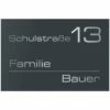 Edelstahl Hausnummernschild 250x170mm Anthrazit RAL 7016 Grau Natego