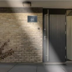 Edelstahl Hausnummernschild Anthrazit RAL 7016 Lasercut -Türschilder aus Edelstahl Geschäft edelstahl hausnummernschild anthrazit ral 7016 lasercut11