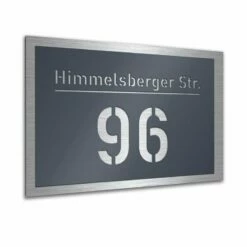 Edelstahl Hausnummernschild Anthrazit RAL 7016 Lasercut -Türschilder aus Edelstahl Geschäft edelstahl hausnummernschild anthrazit ral 7016 lasercut12