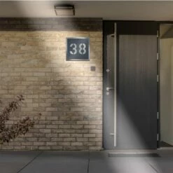 Edelstahl Hausnummernschild Anthrazit RAL 7016 Lasercut -Türschilder aus Edelstahl Geschäft edelstahl hausnummernschild anthrazit ral 7016 lasercut15