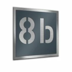 Edelstahl Hausnummernschild Anthrazit RAL 7016 Lasercut -Türschilder aus Edelstahl Geschäft edelstahl hausnummernschild anthrazit ral 7016 lasercut3