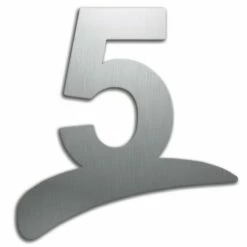 Edelstahl Hausnummernschild Hausnummer 1 Zeichen Auf Bogen