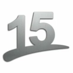 Edelstahl Hausnummernschild Hausnummer 2 Zeichen Auf Bogen