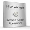 Edelstahl Haustürklingel 100x100mm Klingel Hier Wohnt