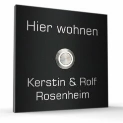 Edelstahl Haustürklingel 100x100mm Klingel Hier Wohnt 6 Edelstahl Haustürklingel 100x100mm Klingel Hier Wohnt -Türschilder aus Edelstahl Geschäft edelstahl haustuerklingel 100x100mm klingel hier wohnt3