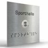 Edelstahl Haustürklingel 100x100mm Mit Blindenschrift