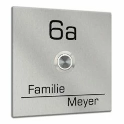 Edelstahl Haustürklingel 120x120mm Klingelplatte