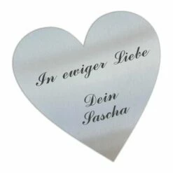 Edelstahl Herz 85x85mm