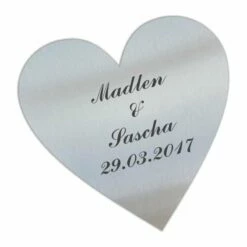 Edelstahl Herz 85x85mm -Türschilder aus Edelstahl Geschäft edelstahl herz 85x85mm3