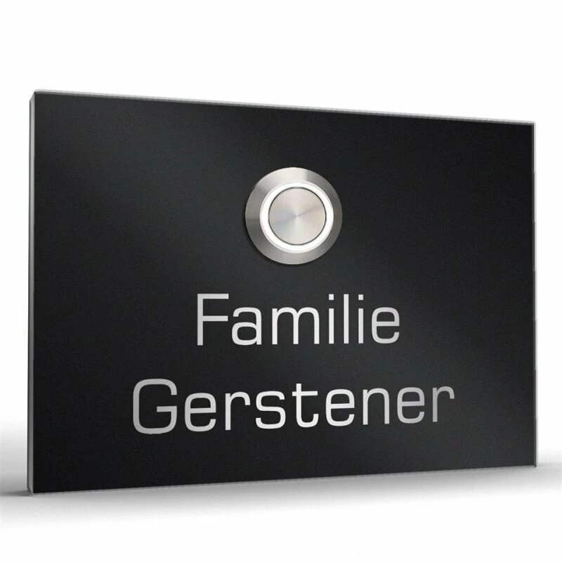 Edelstahl Klingelplatte 100x70mm Türklingelschild 3 Edelstahl Klingelplatte 100x70mm Türklingelschild – Bild 3