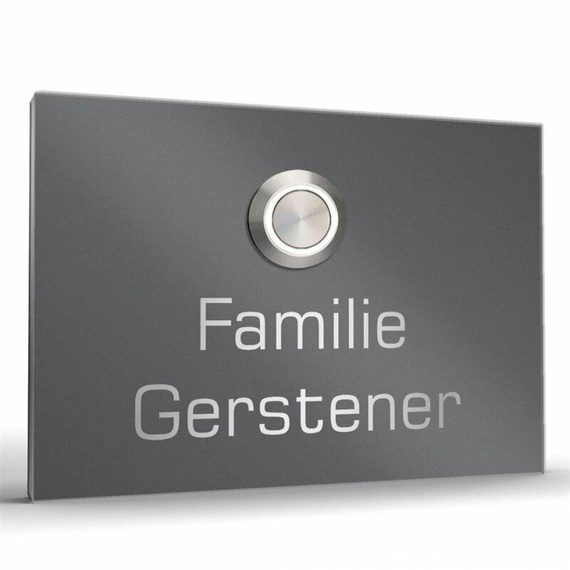 Edelstahl Klingelplatte 100x70mm Türklingelschild 4 Edelstahl Klingelplatte 100x70mm Türklingelschild – Bild 4