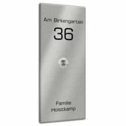 Edelstahl Klingelplatte 120x320mm Im XXLFormat