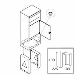 Edelstahl Paketbriefkasten Galvanisiert Mit Zylinderschloss -Türschilder aus Edelstahl Geschäft edelstahl paketbriefkasten galvanisiert mit zylinderschloss6