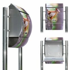 Edelstahl Standbriefkasten Briefkasten Mailbox Eichhörnchen -Türschilder aus Edelstahl Geschäft edelstahl standbriefkasten briefkasten mailbox eichhoernchen2