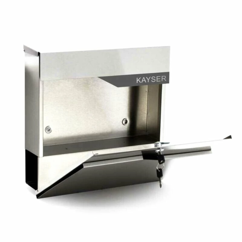 Edelstahl Standbriefkasten Briefkasten Mailbox Mit Zeitungsfach & Beschriftung 3 Edelstahl Standbriefkasten Briefkasten Mailbox Mit Zeitungsfach & Beschriftung – Bild 3