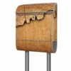 Edelstahl Standbriefkasten Briefkasten Mailbox Stahl Holz