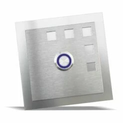 Edelstahl Türklingel 100x100mm Mit Designelement 3