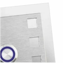 Edelstahl Türklingel 100x100mm Mit Designelement Design 2 -Türschilder aus Edelstahl Geschäft edelstahl tuerklingel 100x100mm mit designelement design 22