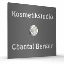 Edelstahl Türklingel 100x100mm -Türschilder aus Edelstahl Geschäft edelstahl tuerklingel 100x100mm4