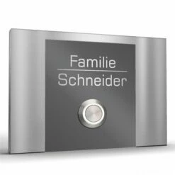 Edelstahl Türklingel 100x70mm Anthrazit RAL 7016 LEON 5 Edelstahl Türklingel 100x70mm Anthrazit RAL 7016 LEON -Türschilder aus Edelstahl Geschäft edelstahl tuerklingel 100x70mm anthrazit ral 7016 leon3