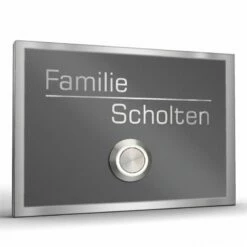 Edelstahl Türklingel 100x70mm Anthrazit RAL 7016 ROBBI -Türschilder aus Edelstahl Geschäft edelstahl tuerklingel 100x70mm anthrazit ral 7016 robbi3