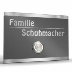 Edelstahl Türklingel 100x70mm Anthrazit RAL 7016 Zorge -Türschilder aus Edelstahl Geschäft edelstahl tuerklingel 100x70mm anthrazit ral 7016 zorge3