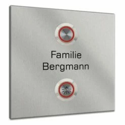 Edelstahl Türklingel 120x120mm Mit Lichttaster