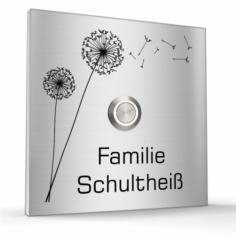 Edelstahl Türklingel 160x160mm Design Klingelplatte 1 Edelstahl Türklingel 160x160mm Design Klingelplatte