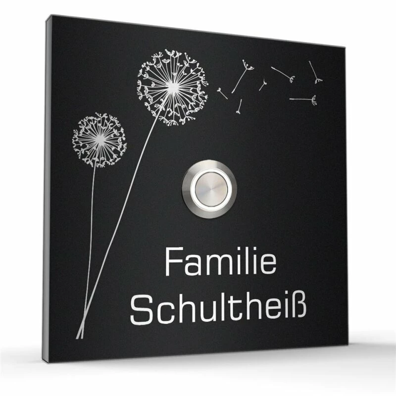 Edelstahl Türklingel 160x160mm Design Klingelplatte 3 Edelstahl Türklingel 160x160mm Design Klingelplatte – Bild 3