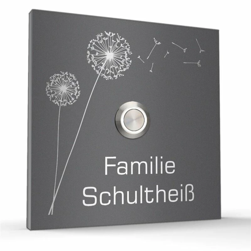 Edelstahl Türklingel 160x160mm Design Klingelplatte 4 Edelstahl Türklingel 160x160mm Design Klingelplatte – Bild 4