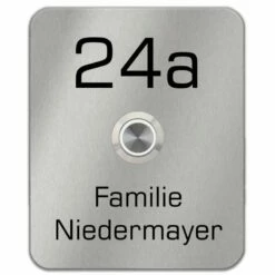 Edelstahl Türklingel 90 X 110mm Mit Runden Ecken Willi