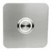 Edelstahl Türklingel 90x90mm Mit 35mm LED Taster