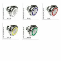 Edelstahl Türklingel 90x90mm Mit 35mm LED Taster 7 Edelstahl Türklingel 90x90mm Mit 35mm LED Taster -Türschilder aus Edelstahl Geschäft edelstahl tuerklingel 90x90mm mit 35mm led taster4