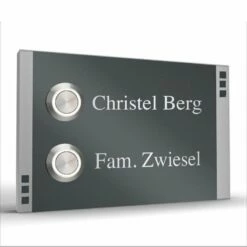 Edelstahl Türklingel Haustürklingel 140x90mm RAL 7016 Anthrazit Grau