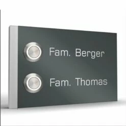 Edelstahl Türklingel Haustürklingel 140x90mm RAL 7016 Anthrazit Grau Mit Streifen