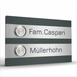 Edelstahl Türklingel Haustürklingel 140x90mm RAL 7016 Anthrazit Grau Raso