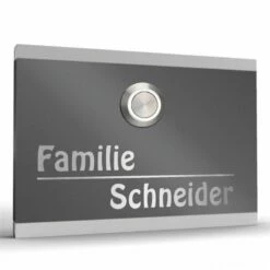 Edelstahl Türklingel Klingelplatte 100x70mm Noah -Türschilder aus Edelstahl Geschäft edelstahl tuerklingel klingelplatte 100x70mm anthrazit pulverbeschichtet ral 7016 anthrazit grau zyssy3