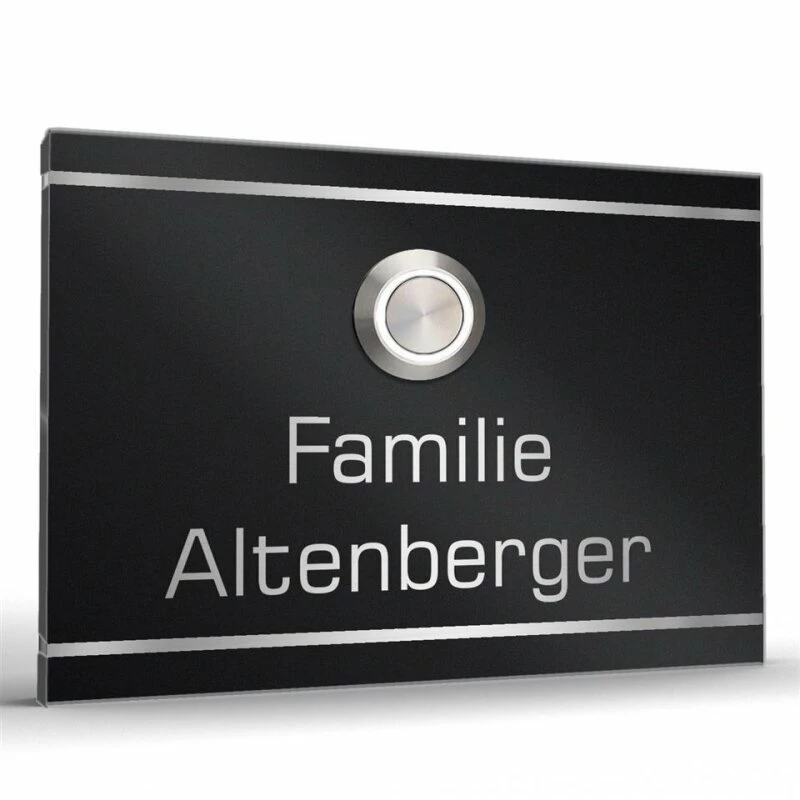 Edelstahl Türklingel Klingelplatte 100x70mm Anthrazit RAL 7016 Zimy 2 Edelstahl Türklingel Klingelplatte 100x70mm Anthrazit RAL 7016 Zimy – Bild 2