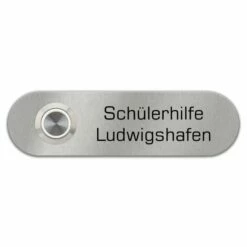 Edelstahl Türklingel Klingelschild 125x35mm Bassi