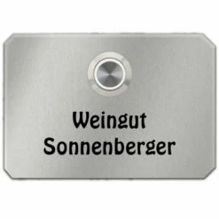 Edelstahl Türklingel Klingelschild 80x55mm John