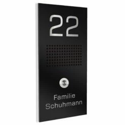 Edelstahl Türklingel Klingeltableau 135x280mm Mit Sprechsieb -Türschilder aus Edelstahl Geschäft edelstahl tuerklingel klingeltableau 135x280mm mit sprechsieb3