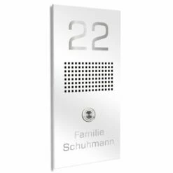 Edelstahl Türklingel Klingeltableau 135x280mm Mit Sprechsieb -Türschilder aus Edelstahl Geschäft edelstahl tuerklingel klingeltableau 135x280mm mit sprechsieb4