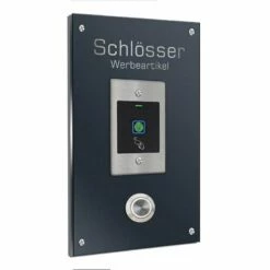Edelstahl Türklingel Mit Fingerprint Und Transponder 120x200mm -Türschilder aus Edelstahl Geschäft edelstahl tuerklingel mit fingerprint und transponder 120x200mm3