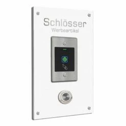 Edelstahl Türklingel Mit Fingerprint Und Transponder 120x200mm -Türschilder aus Edelstahl Geschäft edelstahl tuerklingel mit fingerprint und transponder 120x200mm5