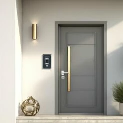 Edelstahl Türklingel Mit Fingerprint Und Transponder 120x200mm -Türschilder aus Edelstahl Geschäft edelstahl tuerklingel mit fingerprint und transponder 120x200mm8