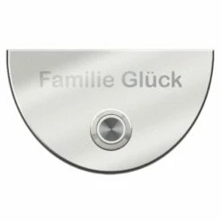 Edelstahl Türklingel Mit LED Und Gravur Halbrund -Türschilder aus Edelstahl Geschäft edelstahl tuerklingel mit led und gravur halbrund5