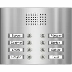 Edelstahl Unterputz Achtfamilien Türklingel Quer 305x235mm -Türschilder aus Edelstahl Geschäft edelstahl unterputz achtfamilien tuerklingel quer 305x235mm2